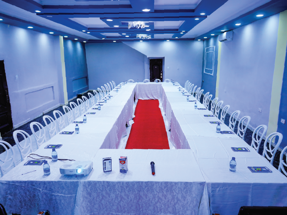 Seminar hall with U-shaped tables